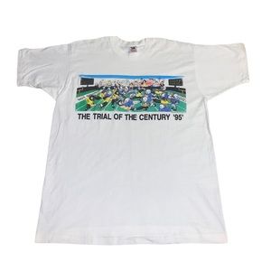 Vintage 1995 OJ Simpson Trial of the Century Football Single Stitch Shirt